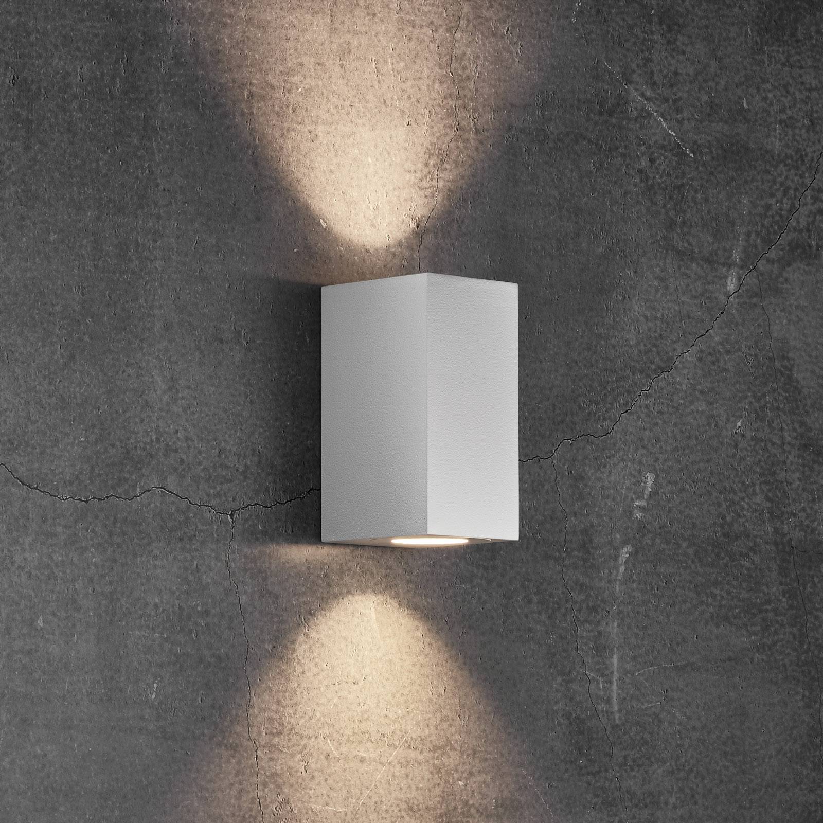 Utomhusvägglampa Canto Maxi Kubi 2, 17 cm, vit