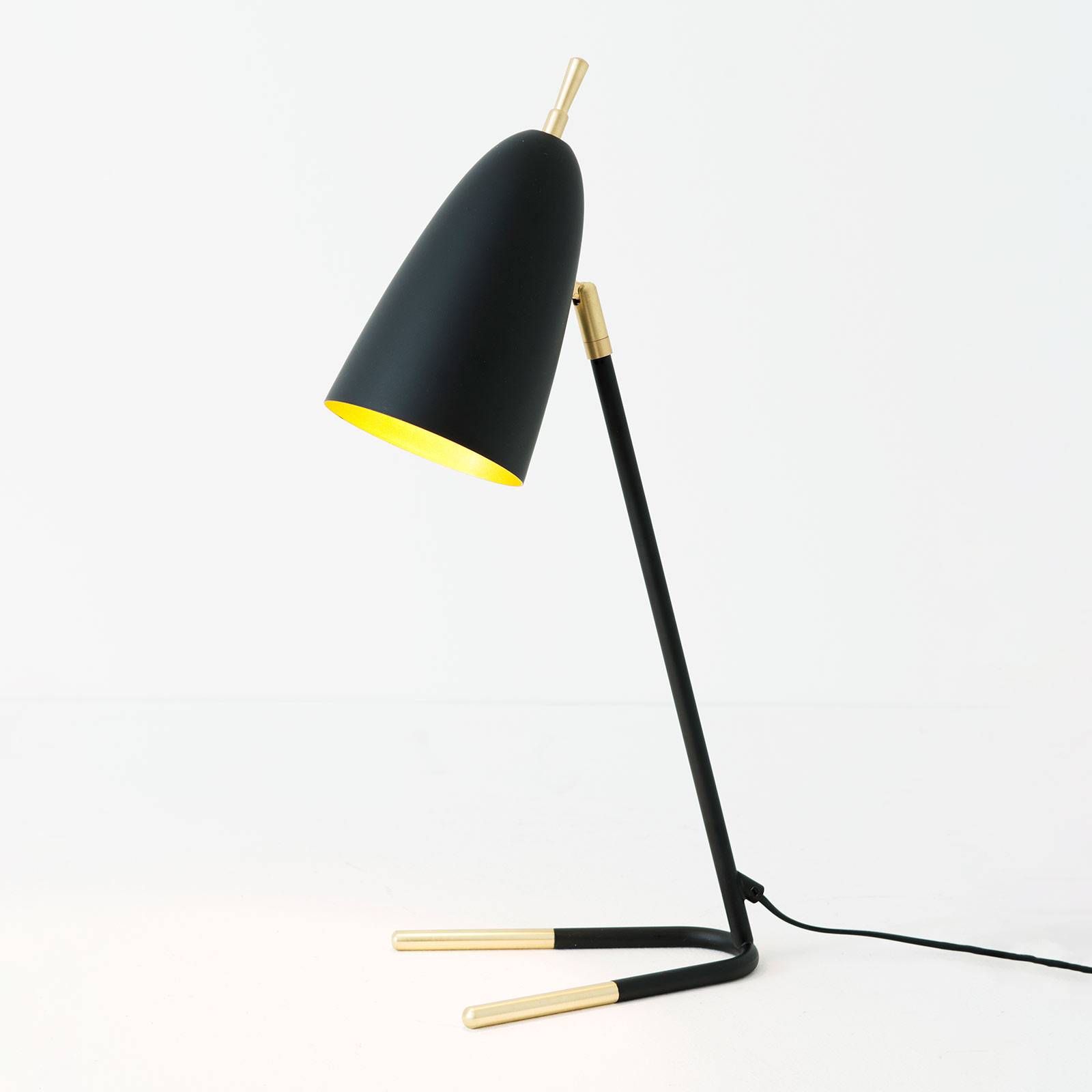 Bordslampa Obelisco, vippbar skärm, svart