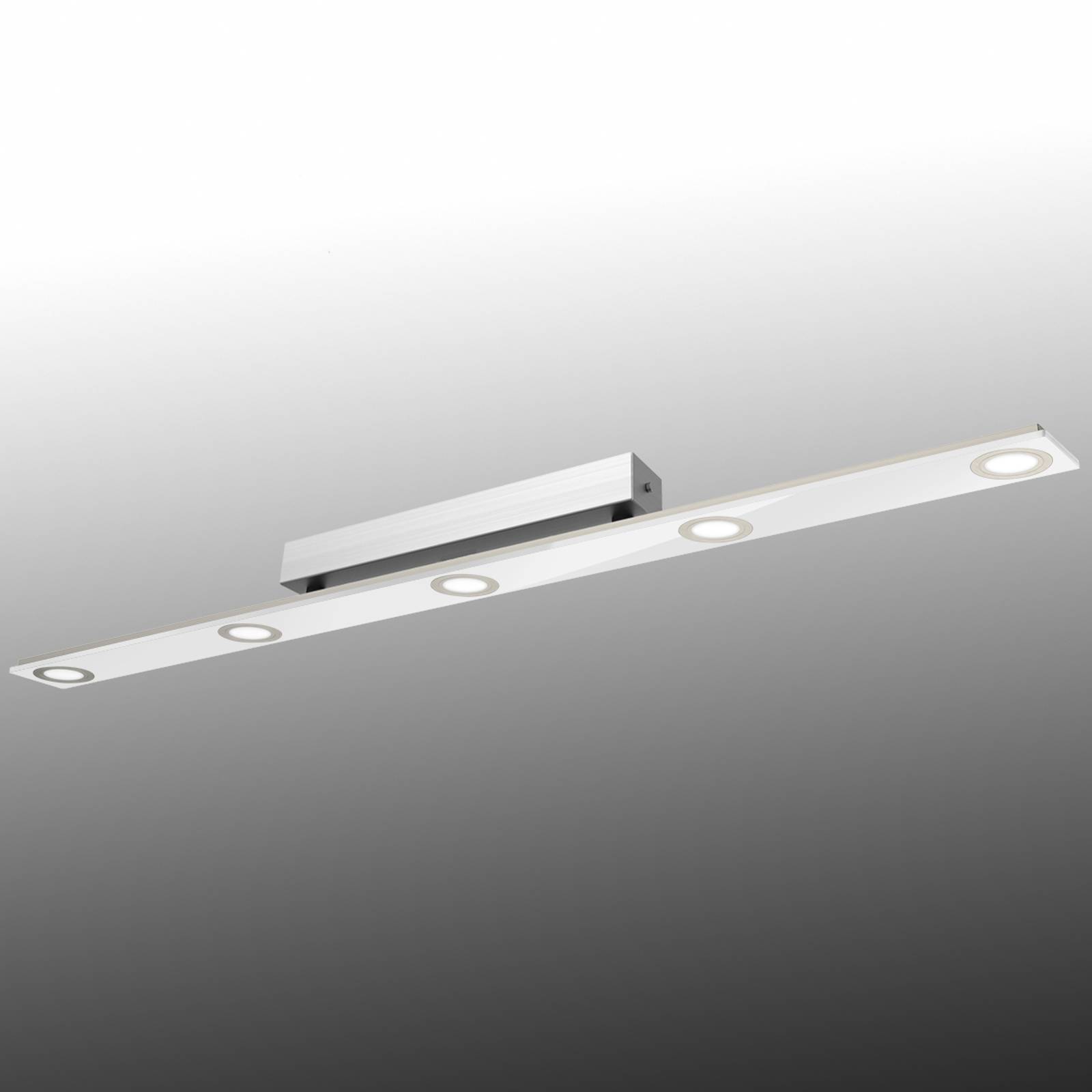Avlång LED-taklampa Pano, vit