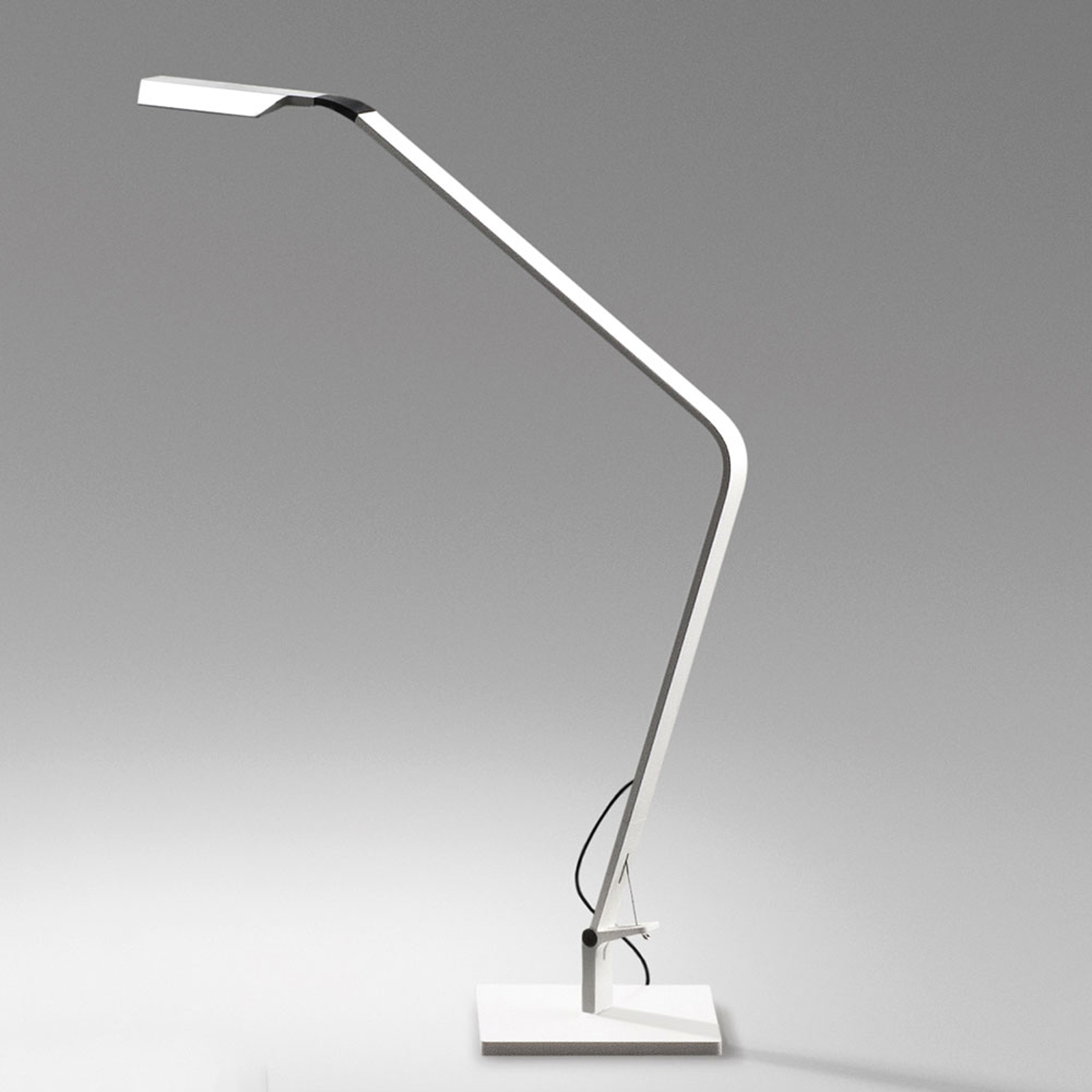 Dimbar LED-bordslampa Flex, matt nickel