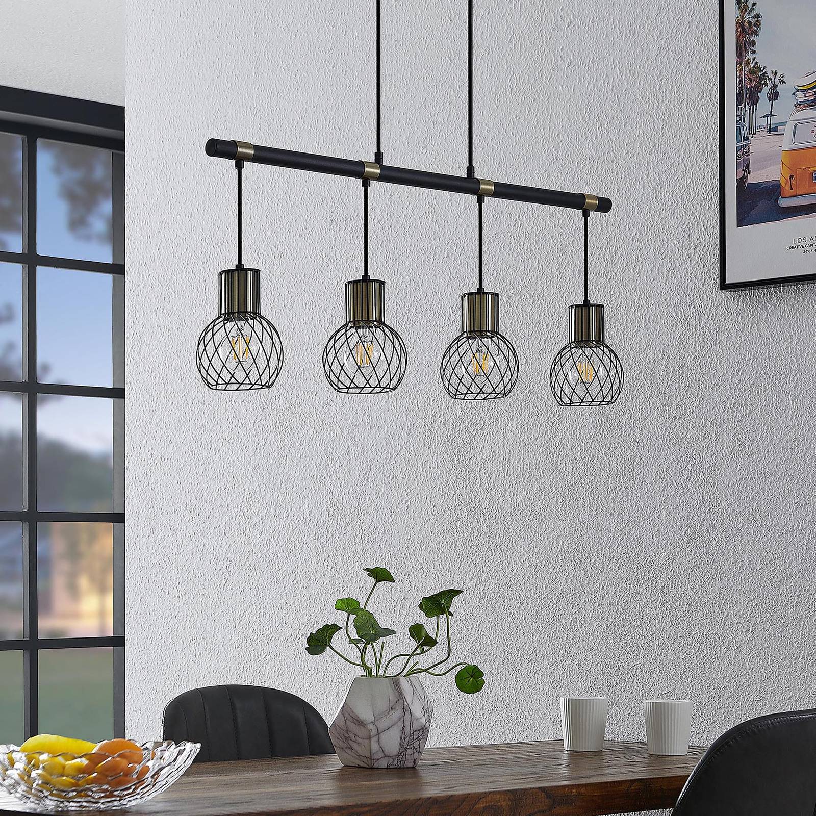 Lindby Cornel pendellampa, 4 lampor