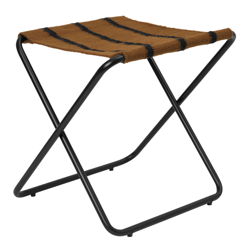 Ferm Living - Dester Stool Hopfällbar Pall Svart med Rand