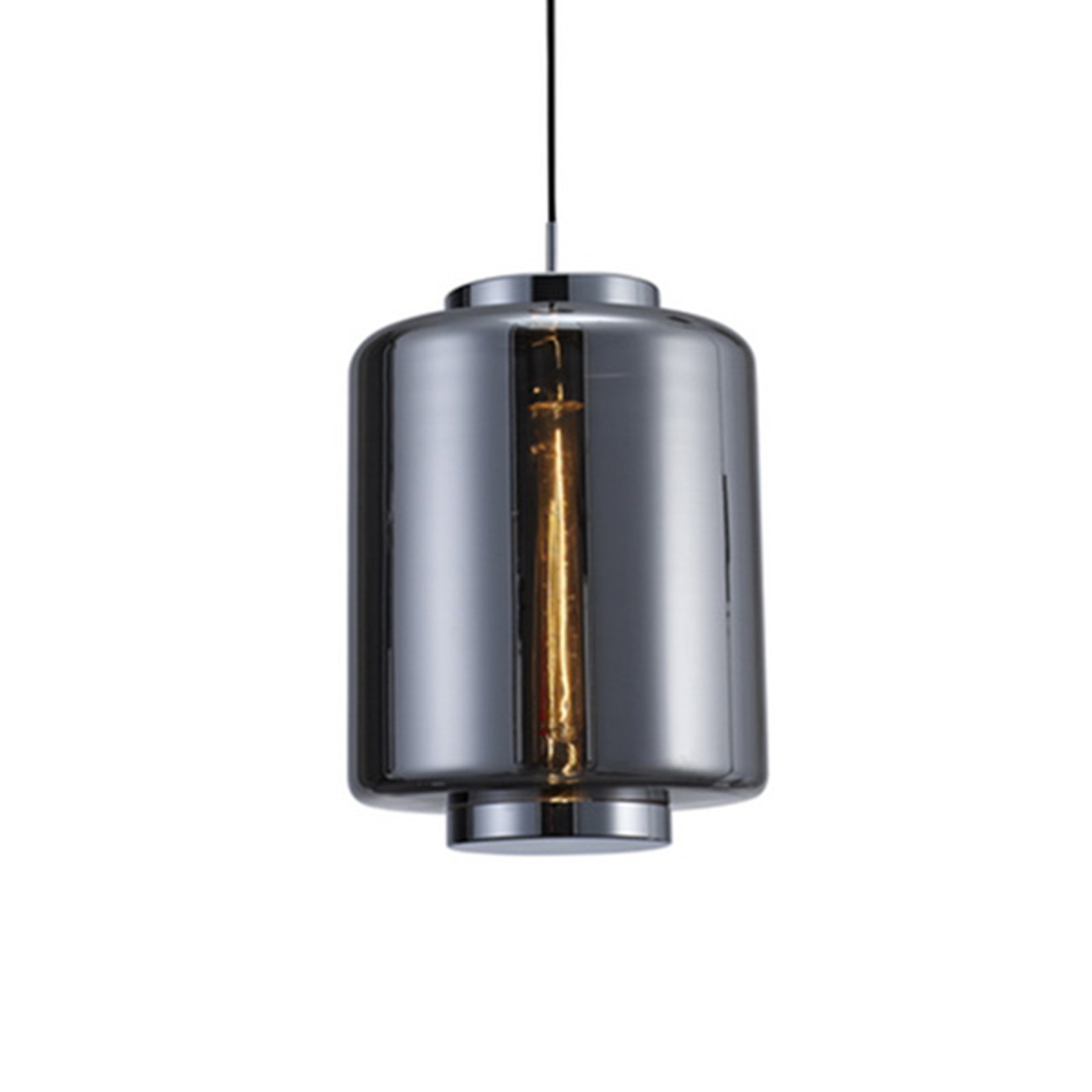 Hänglampa Jarras av glas Ø 30 cm, krom