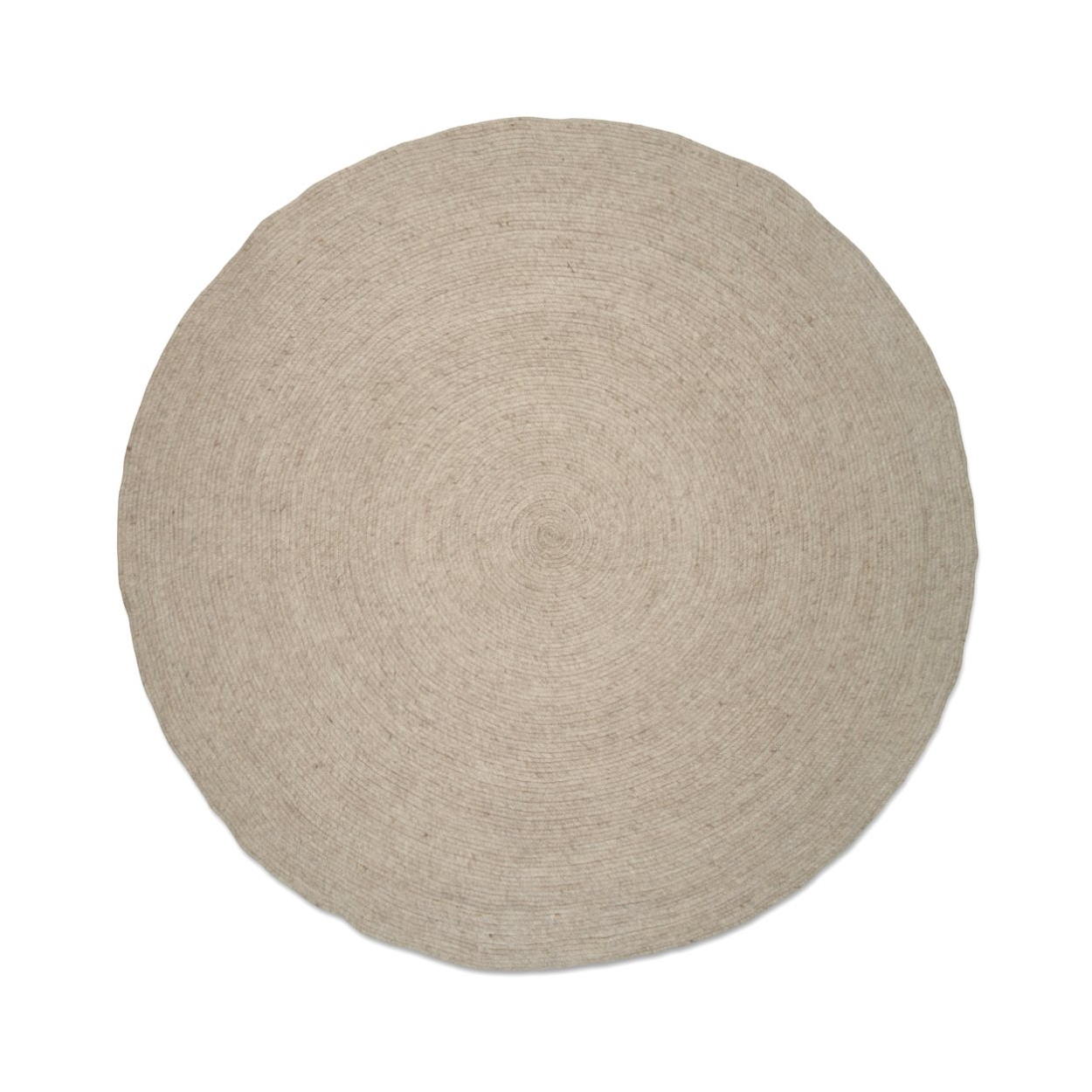 Rund ullmatta Merino oat 160 cm, Classic Collection