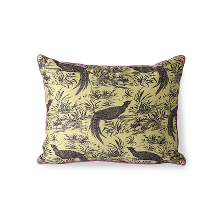DORIS for HKLIVING: Printad Siden Kudde Jungle 30x40