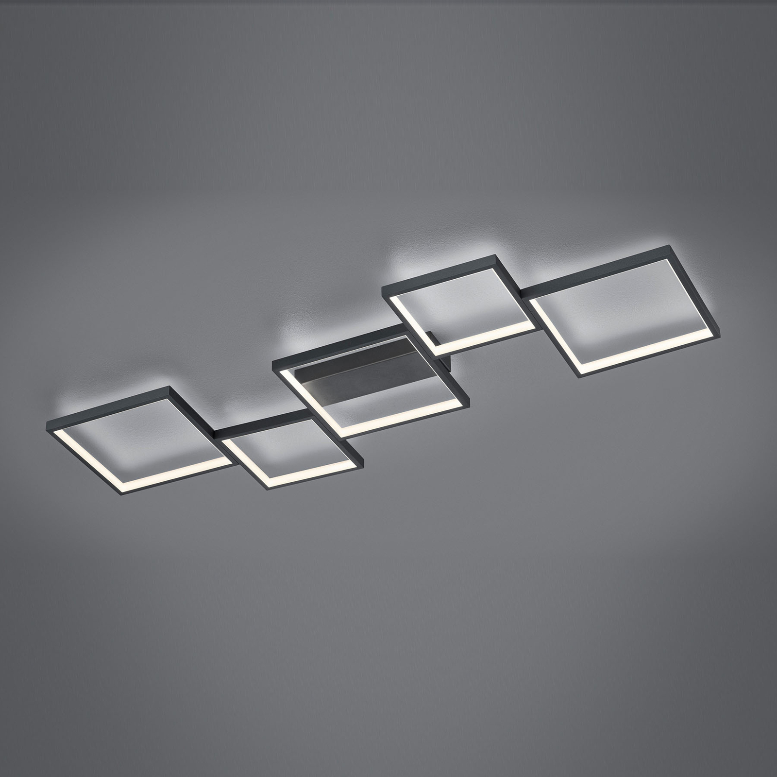 LED-taklampa Sorrento 120 x 48 cm, svart matt