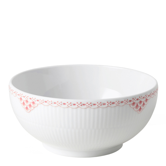 Royal Copenhagen - Coral Lace Skål 110 cl Korall/Vit