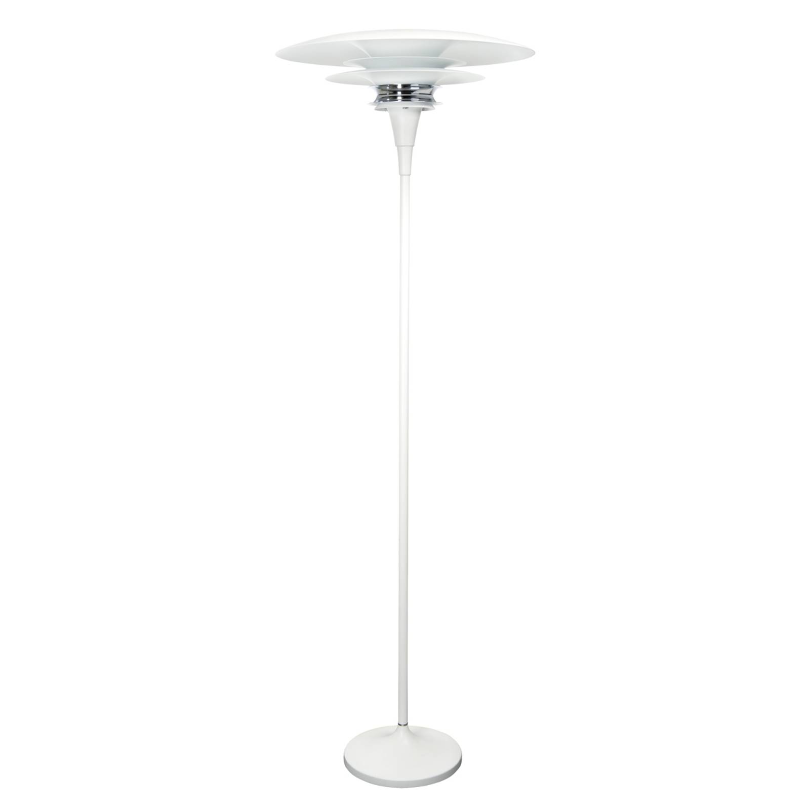 Golvlampa Diablo i vitt - med integrerad dimmer