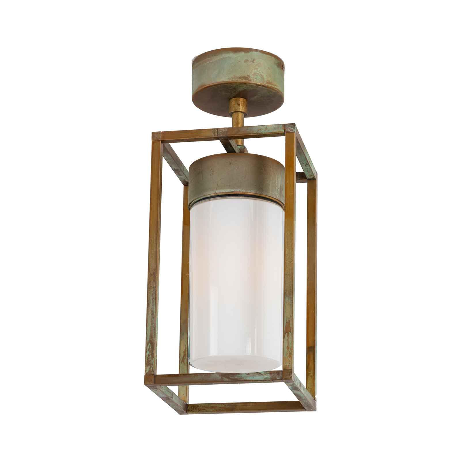 Taklampa Cubic³ 3367 mässing antik/opal