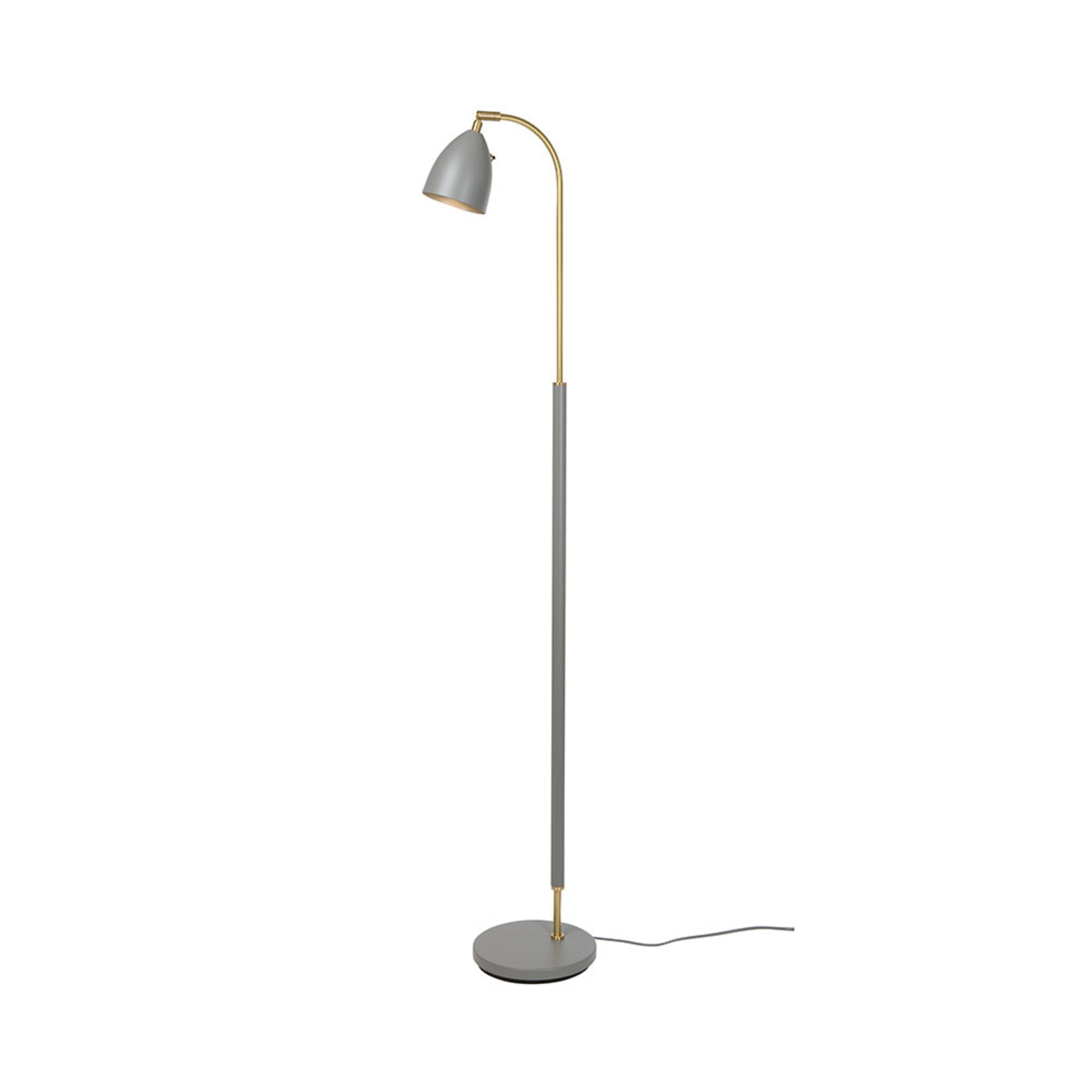 Golvlampa Deluxe 133,6cm Varmgrå/Mässing