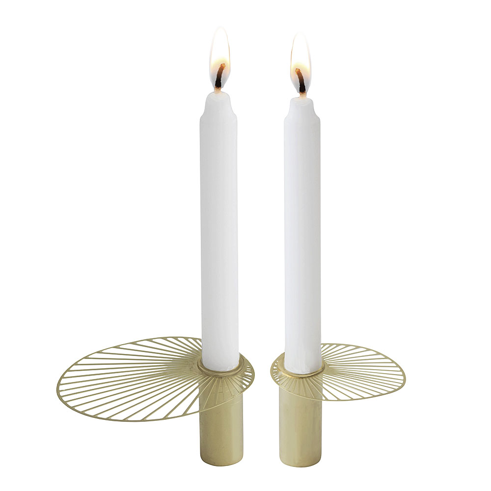 Pluto - Sun Ljusstake 2-pack Guld