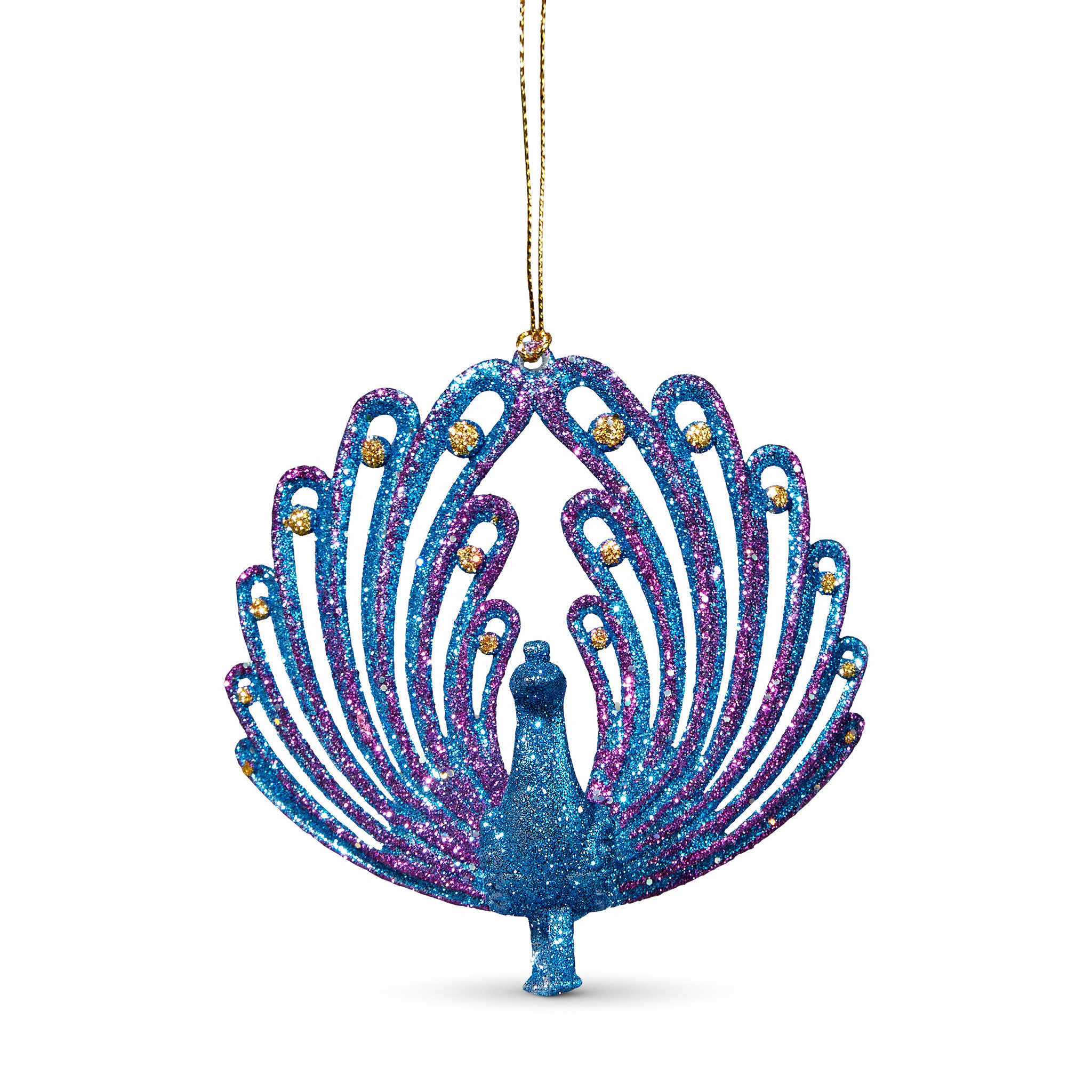 Julgranspynt Påfågel, 6 cm