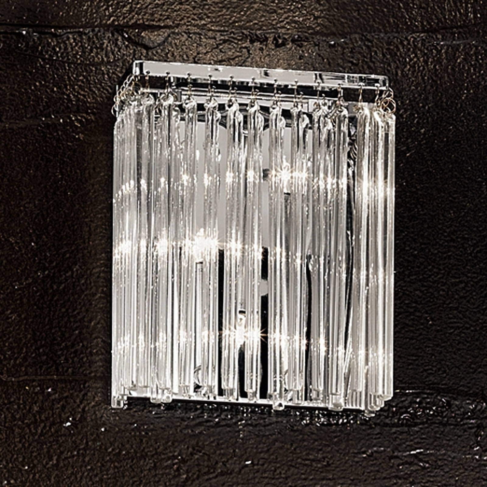 Gnistrade vägglampa FUTURE med glasstavar
