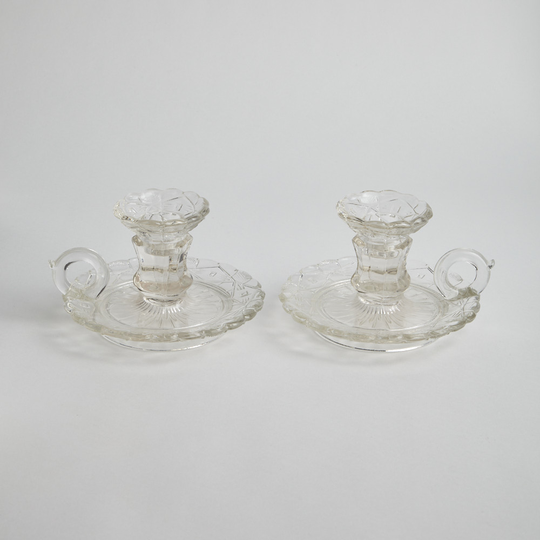 Vintage - SÅLD Nattljusstakar i Glas 1 par