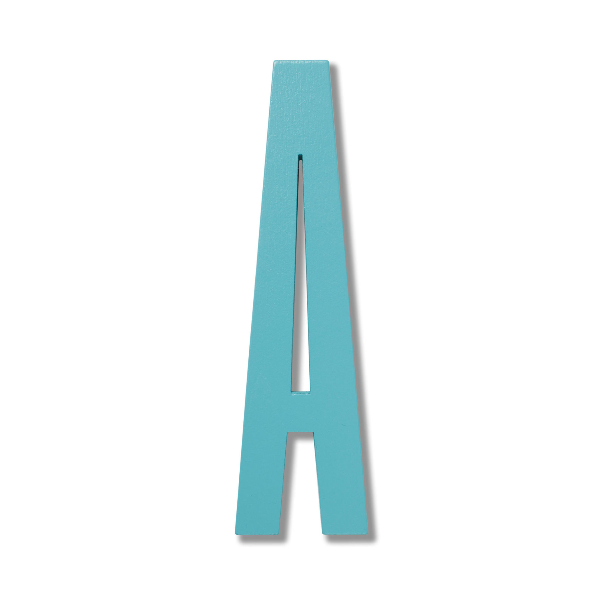 Bokstav i trä, A-Z, 12 cm, turkos