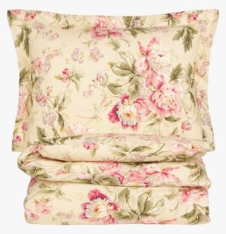 Floral Ballet percale påslakanset i percale ljusgul