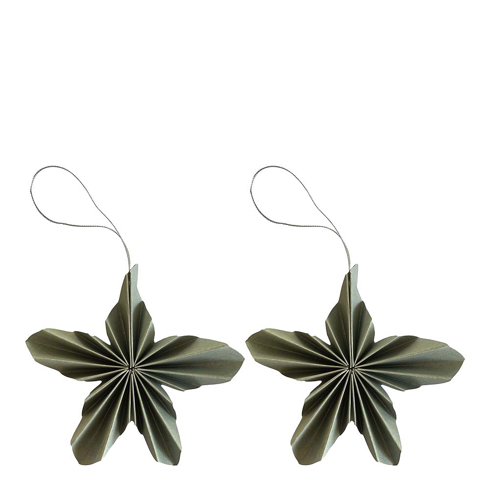 Cooee - Paper Stars Hänge Stjärna 2-pack Salvia
