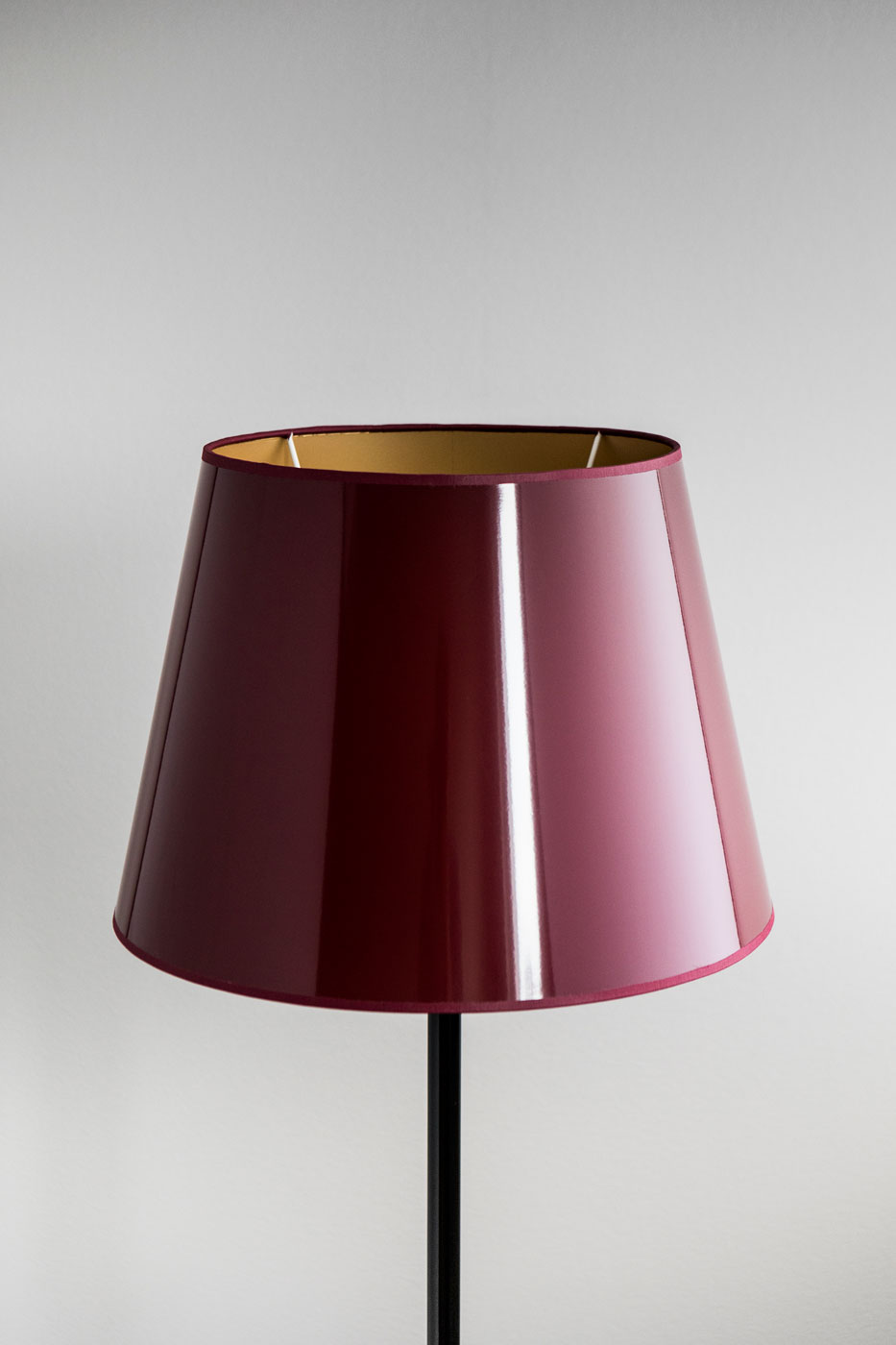 Lampskärm lack rund 40 cm engelsk röd