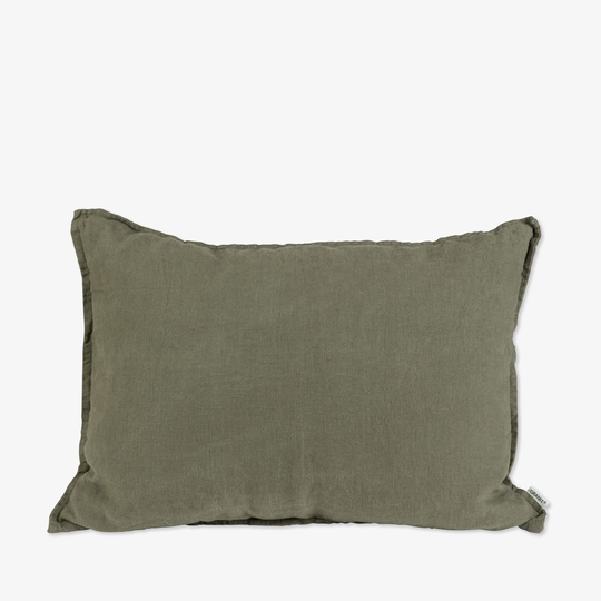 Kudde Linne 50x70cm Mörk Khakigrön