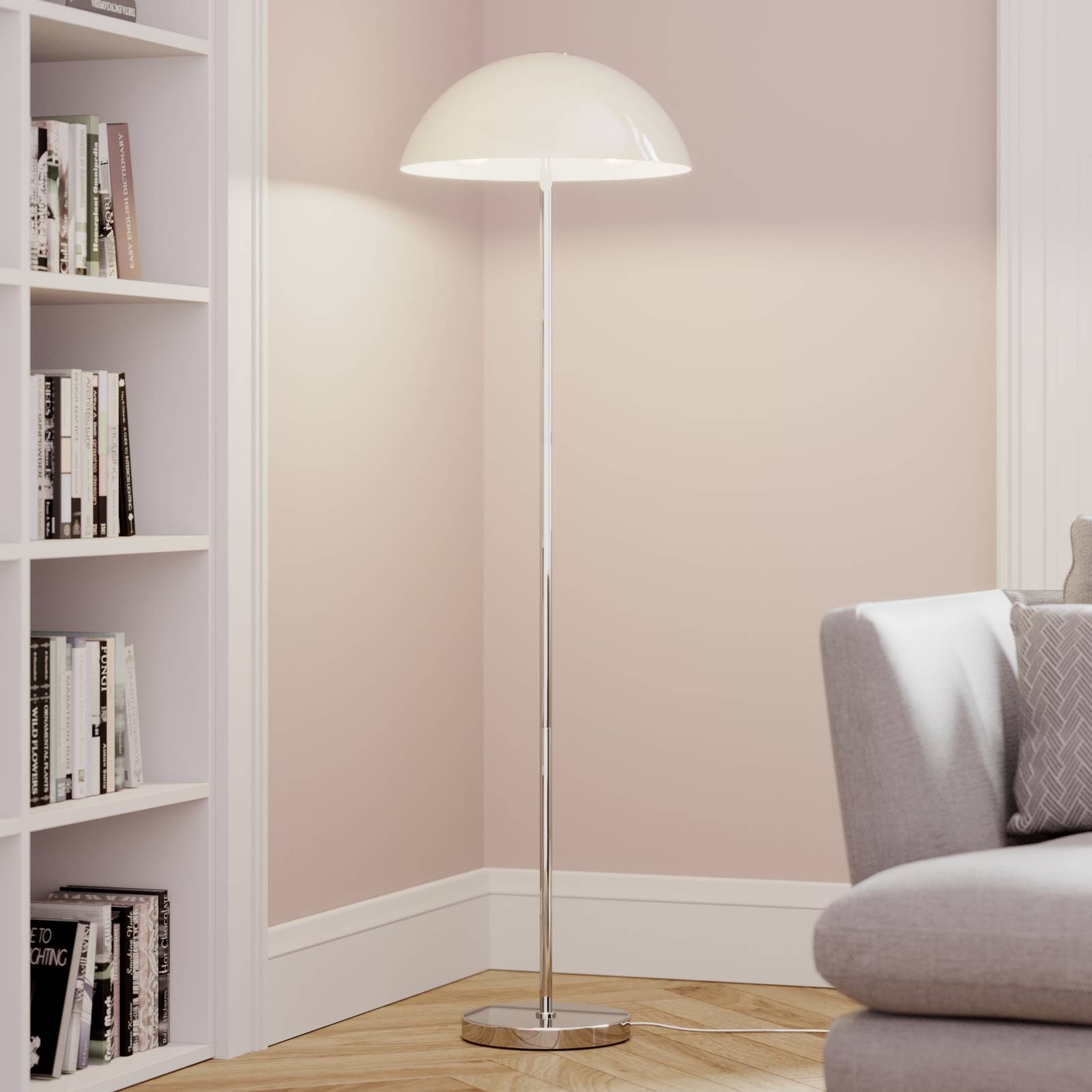 Lucande Lourenco golvlampa i opalglas