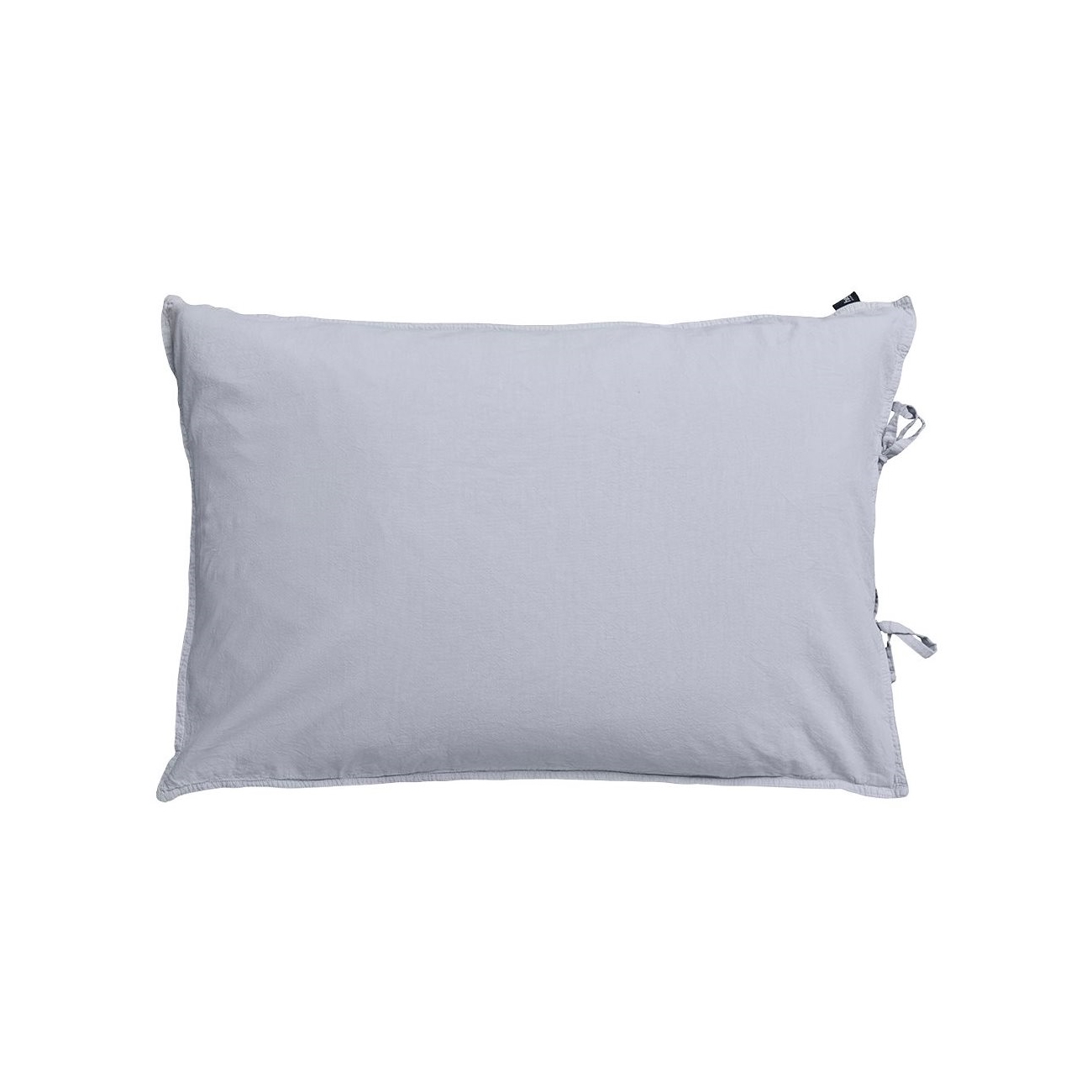Örngott hotellkudde 70 x 100 cm bomull knytband ljusgrå, Höie