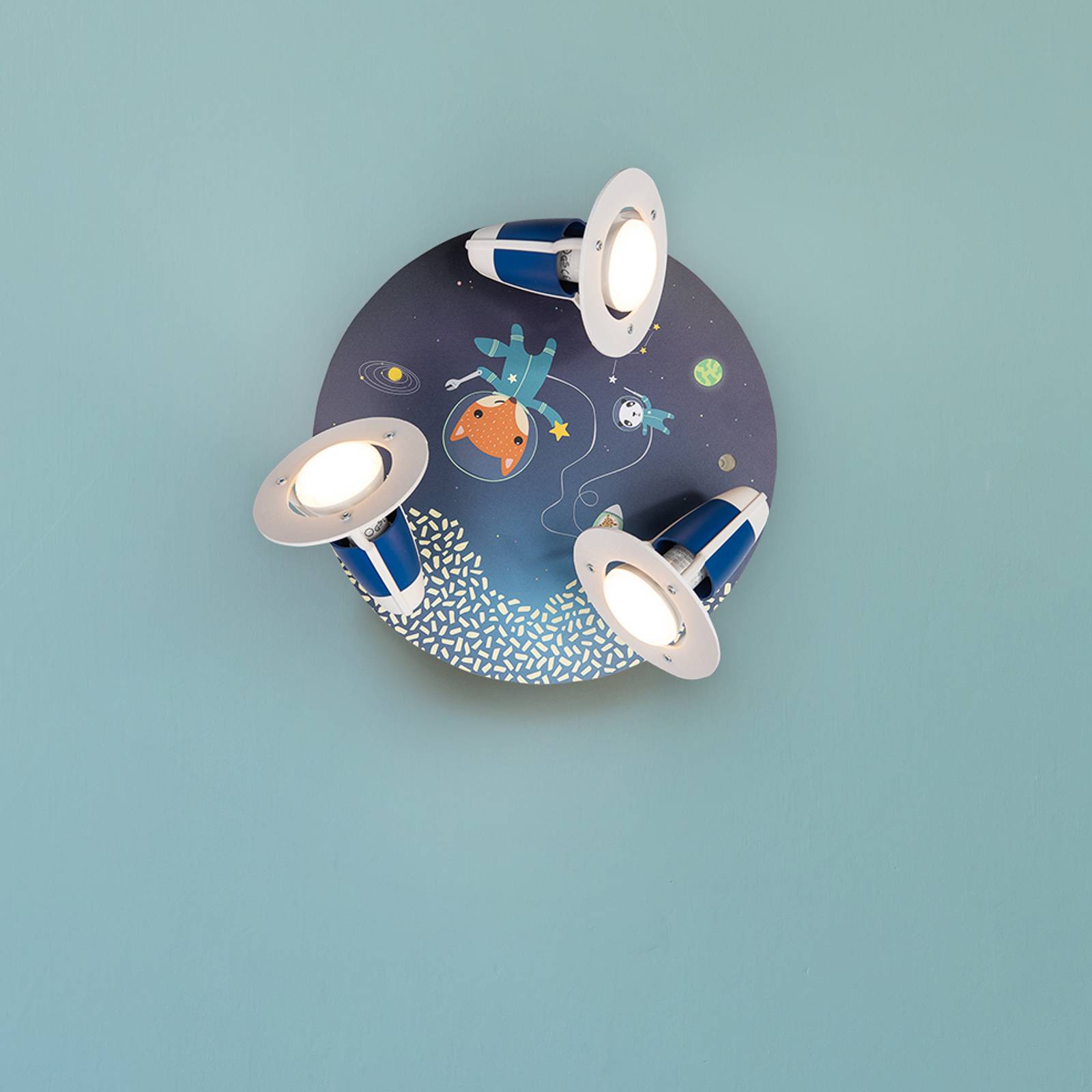 Taklampa Rondell Space Mission, blå
