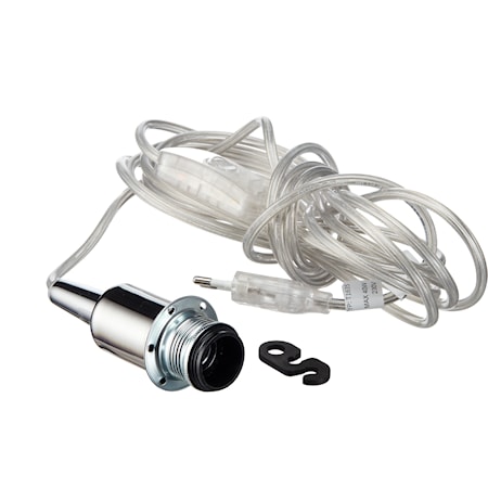 Gloria Fönsterupphäng Krom Transparent Kabel