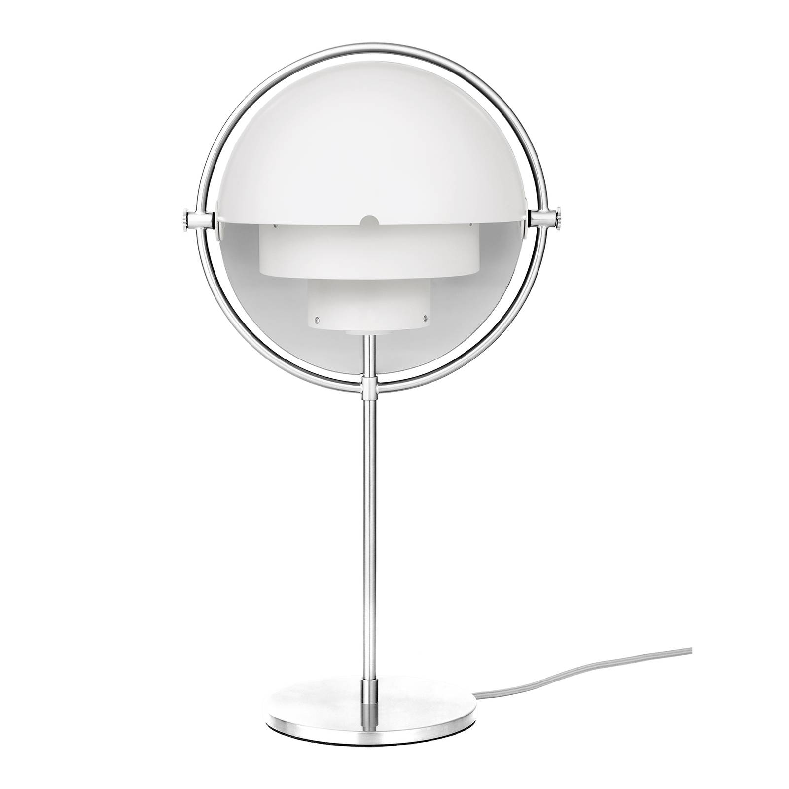 GUBI Multi-Lite bordslampa krom/vit