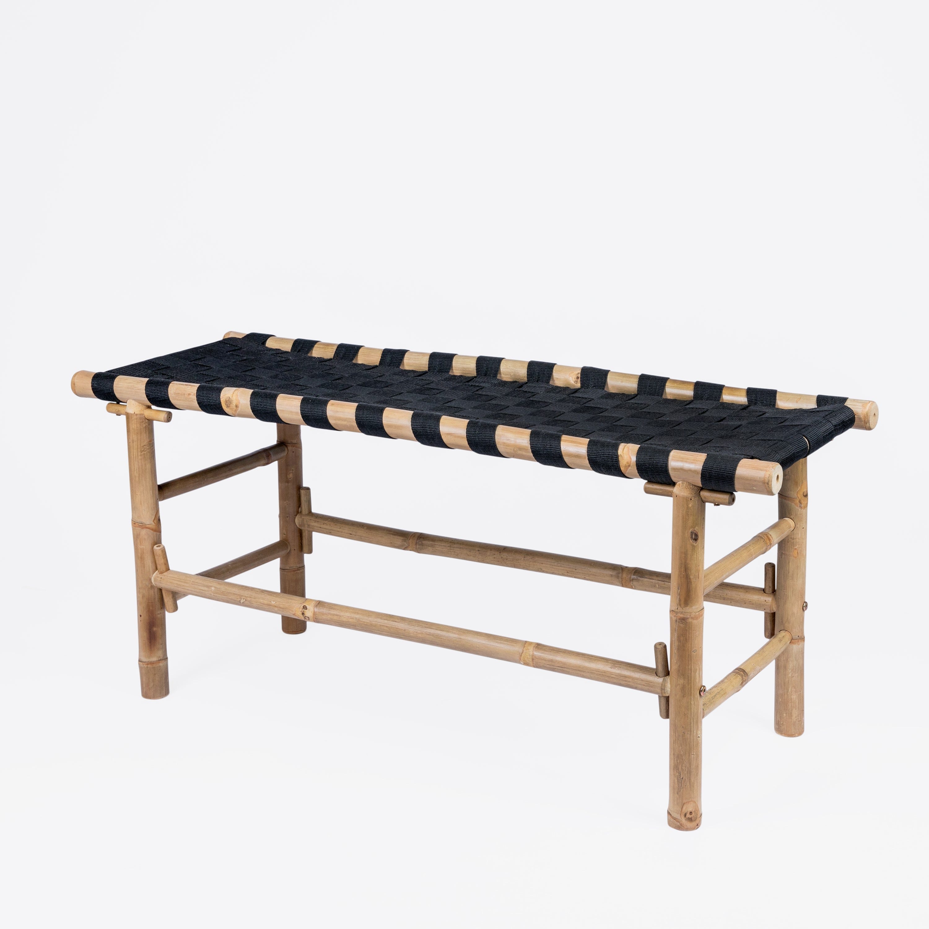 Bänk Bambu Flätad Sits