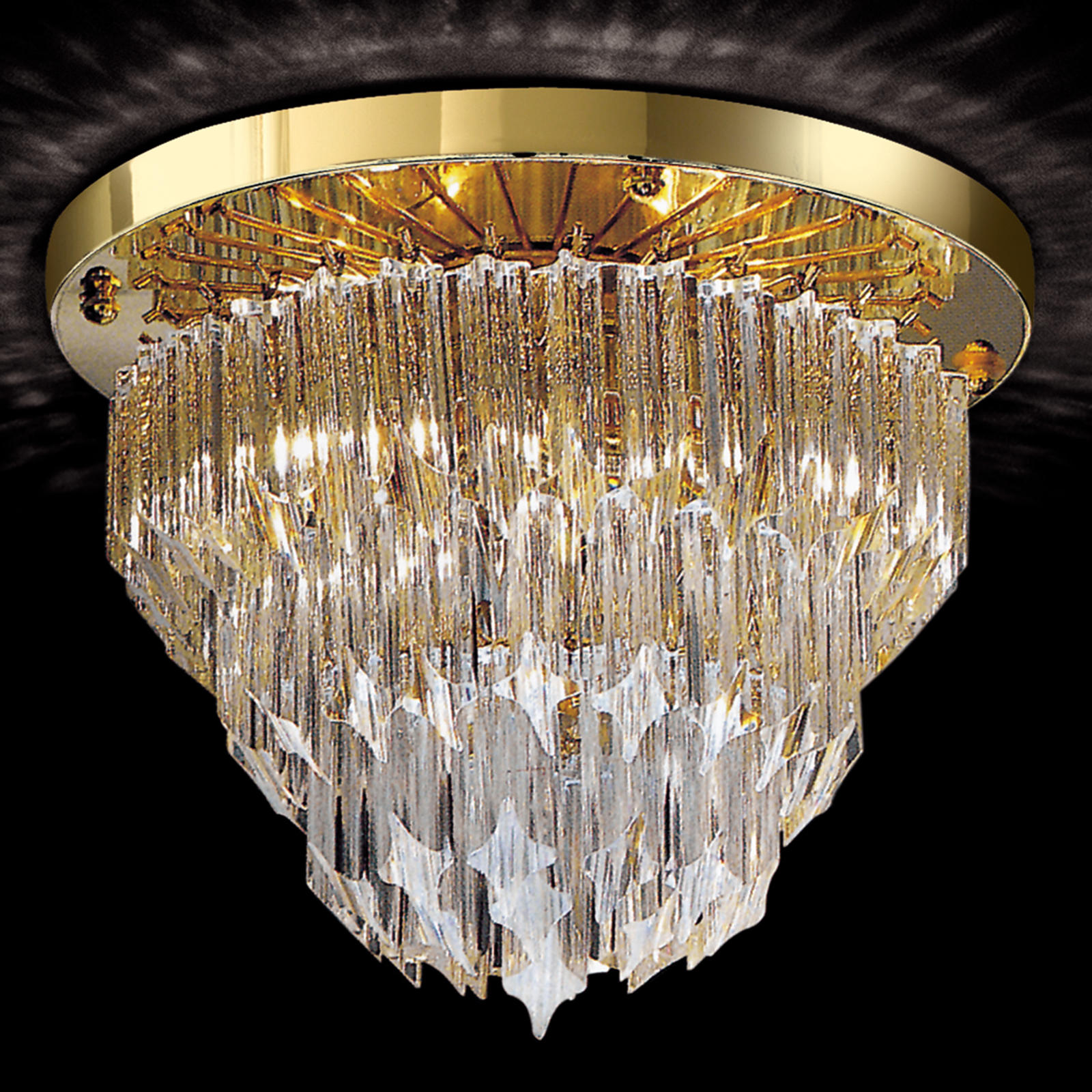 Rund taklampa Archimede förgylld