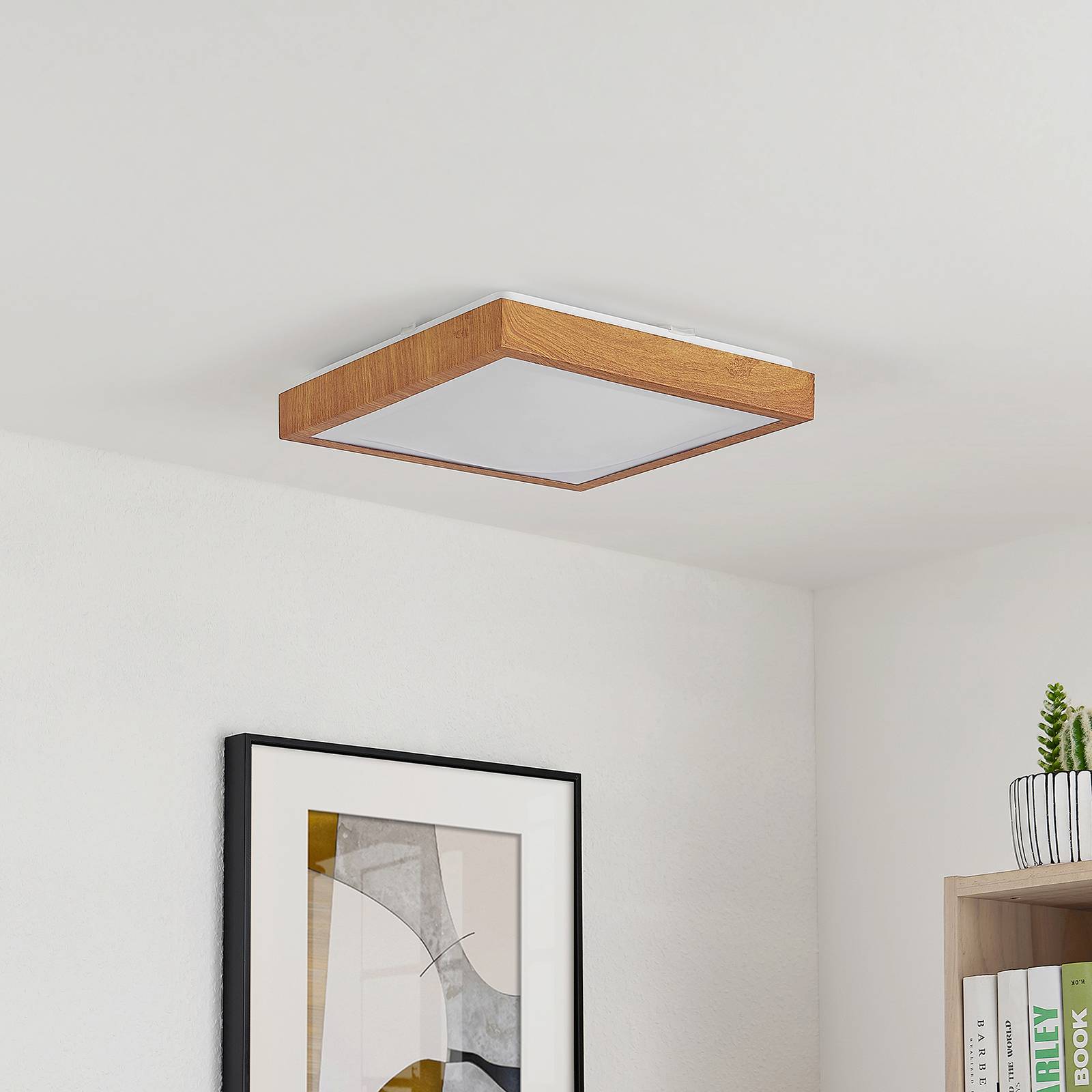 Lindby Vaino LED-taklampa, kantig, 32 cm