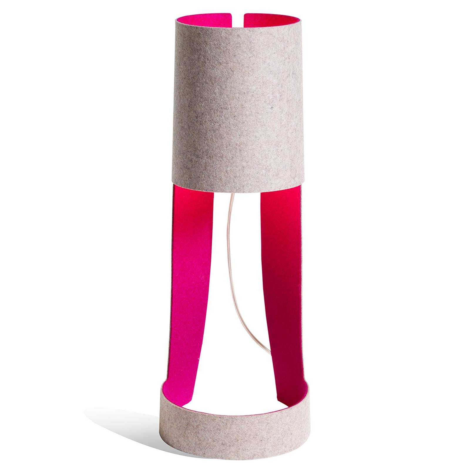 Bordslampan MIa grå/fuchsia
