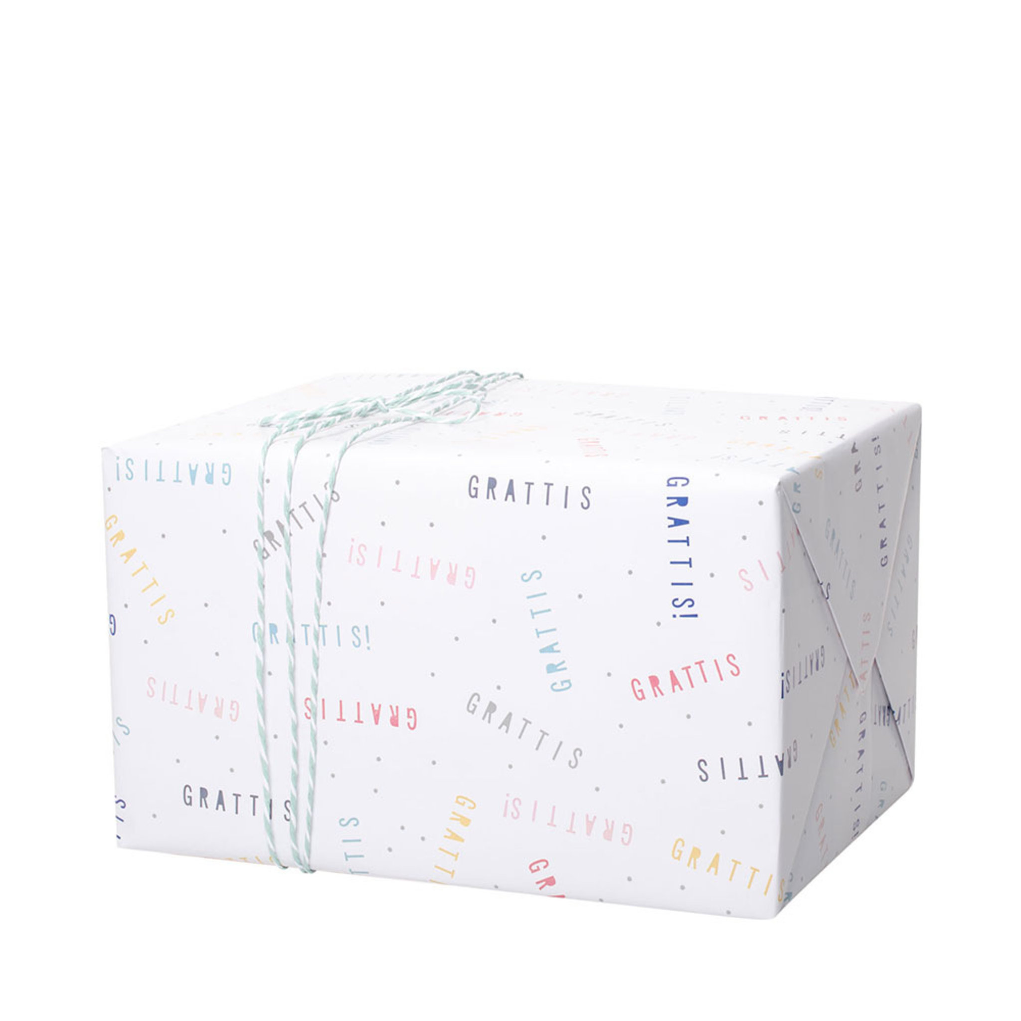 Presentpapper Grattis Grattis, 5 m, 5 M