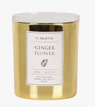M & Sense Flower doftljus guld
