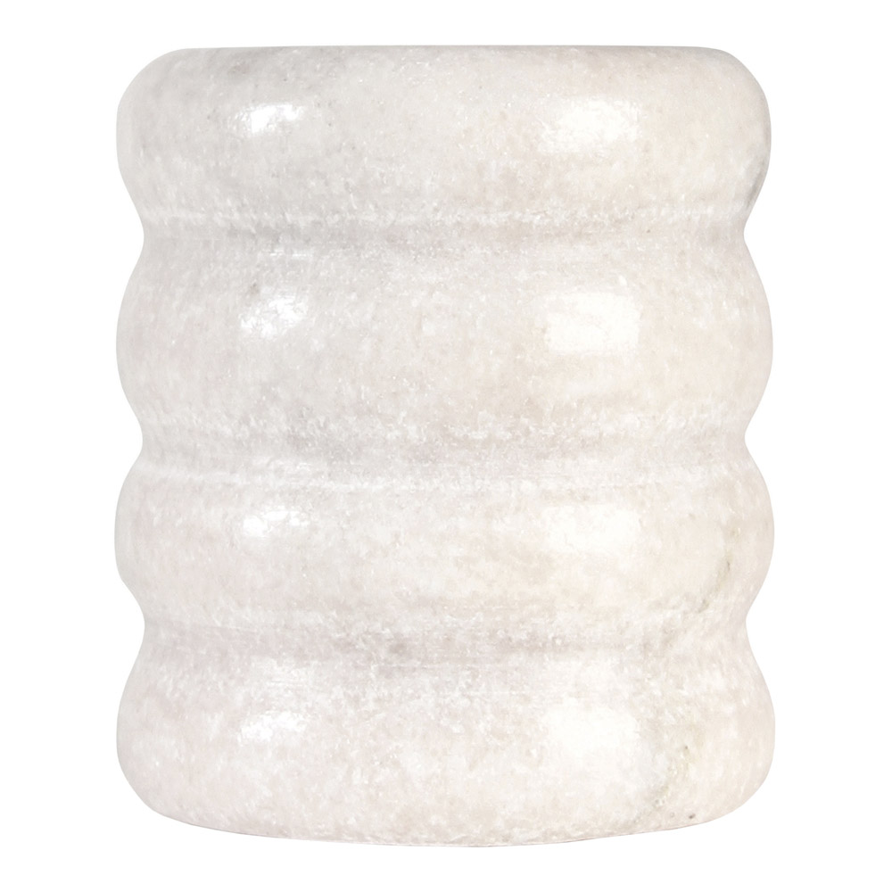& klevering - Bubble Ljushållare Marmor 6 cm Vit