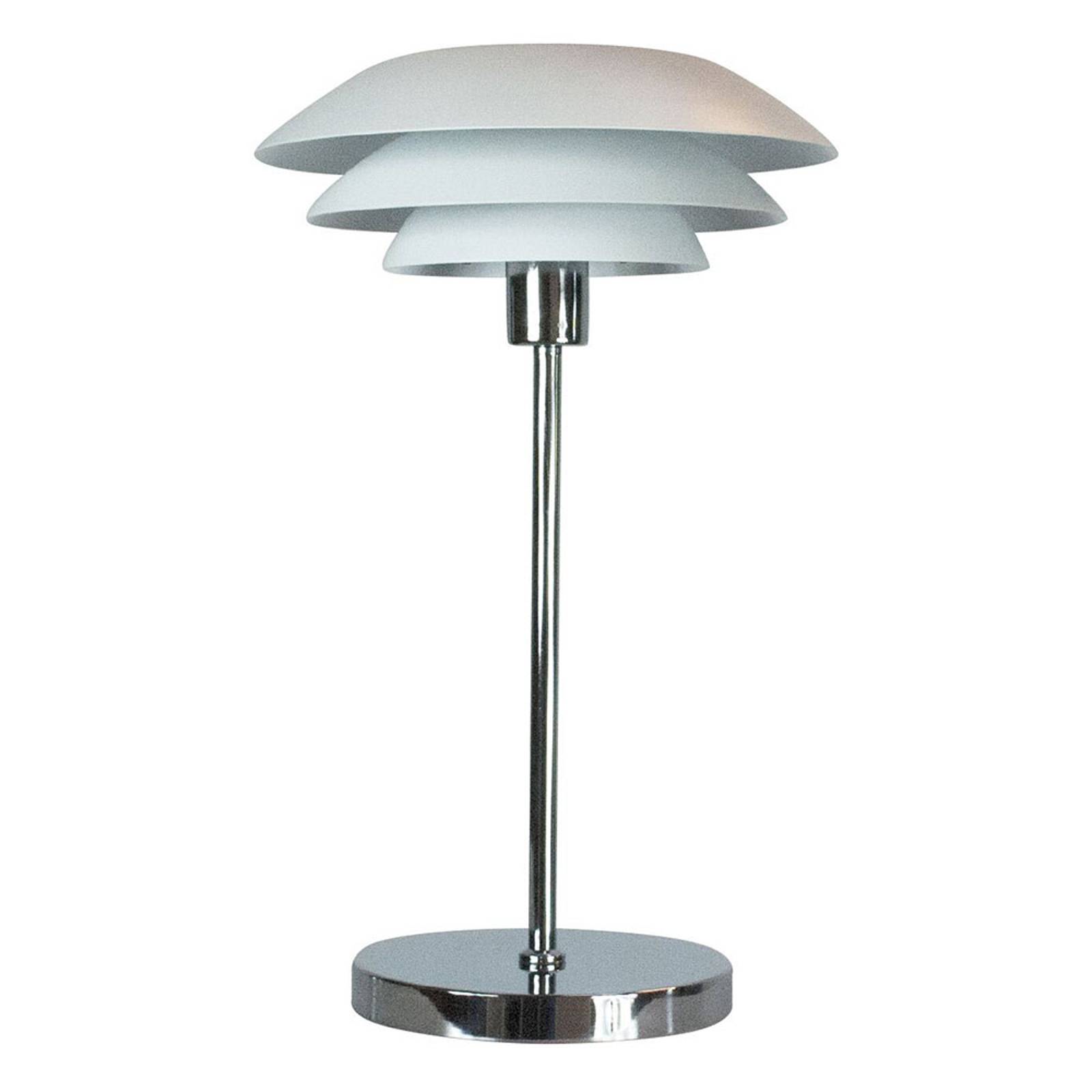 Dyberg Larsen DL31 bordslampa, Ø 31 cm, vit