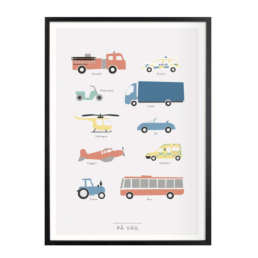 Kunskapstavlan - Poster 30x40 cm På vägen