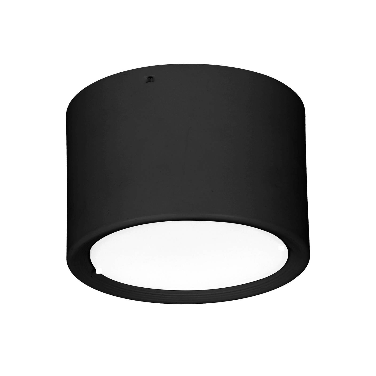 LED-downlight Ita i svart med diffusor, Ø 12 cm