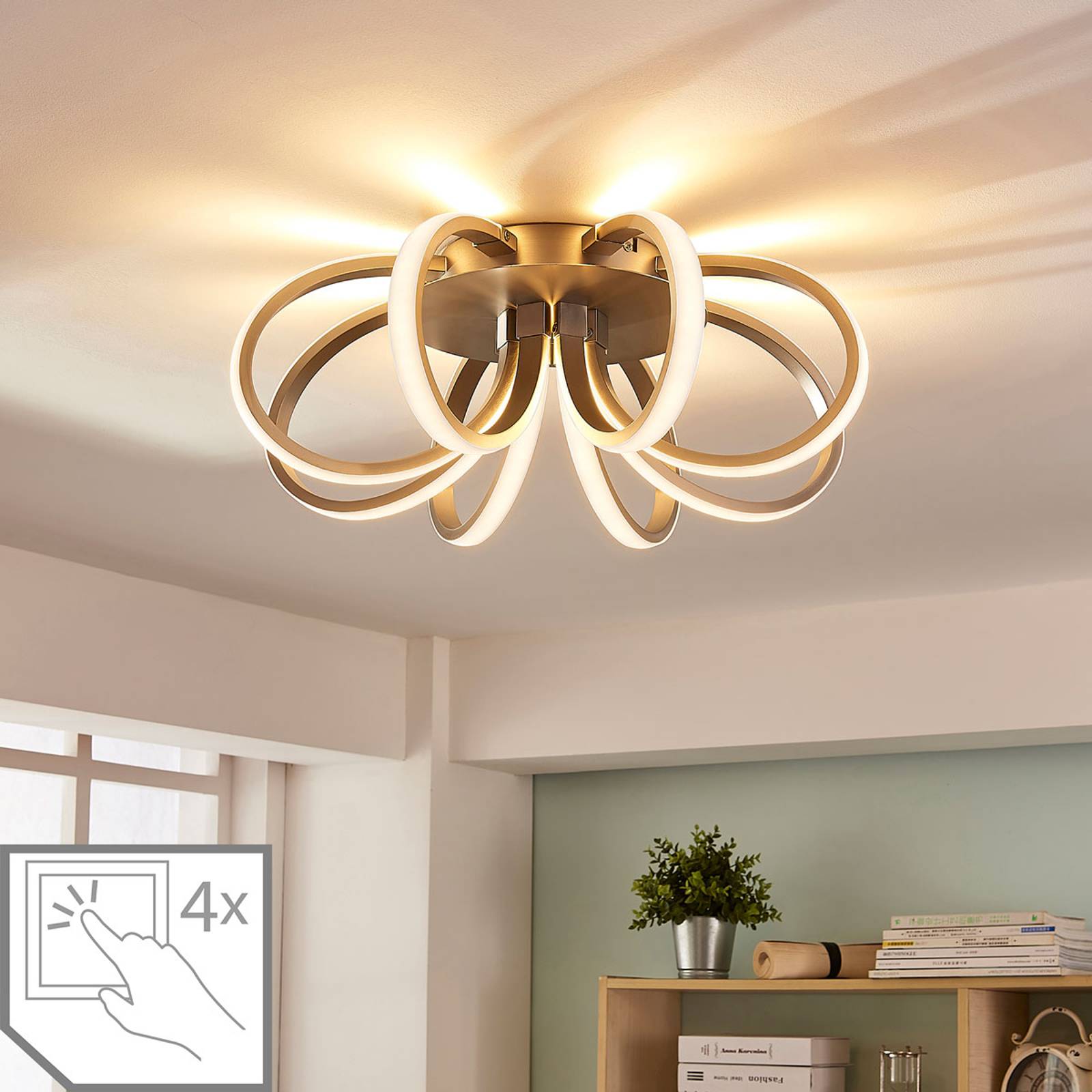 Blomformad LED-taklampa Vada