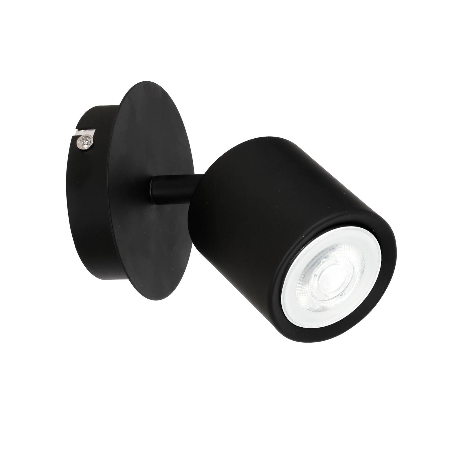 Spotlight till vägg Modo i matt svart, 1 lampa