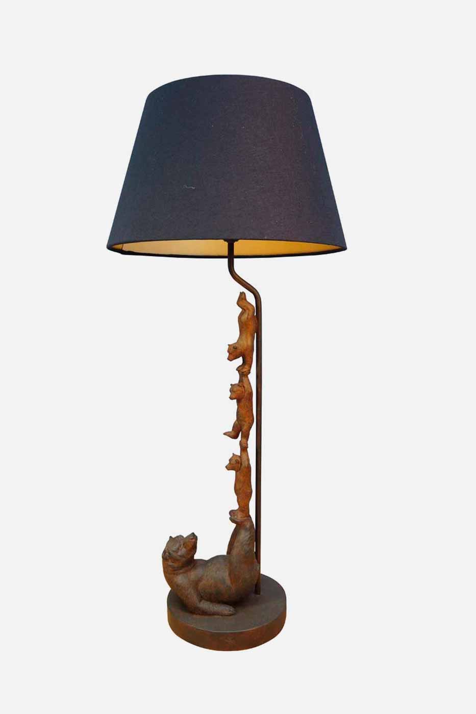 Bordslampa Björnfamilj med skärm