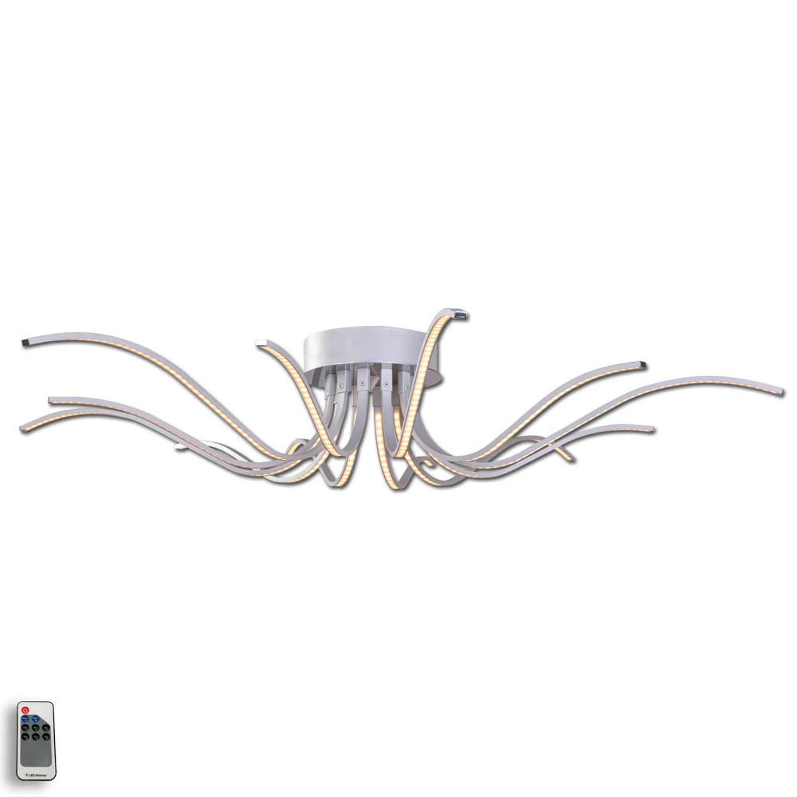 LED-taklampa Lumenos, aluminium