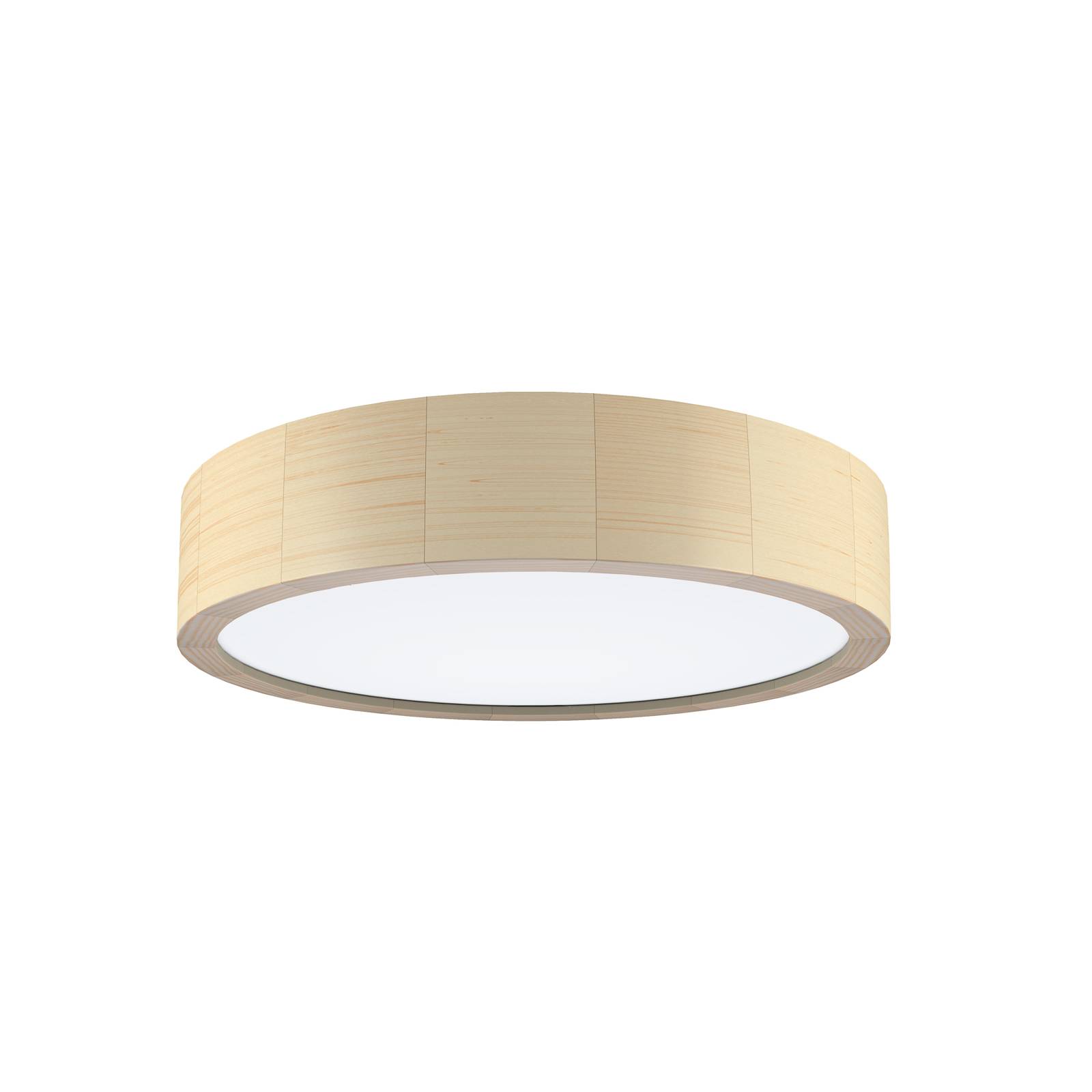 Taklampa Cleo av trä med diffusor, Ø 27,5 cm