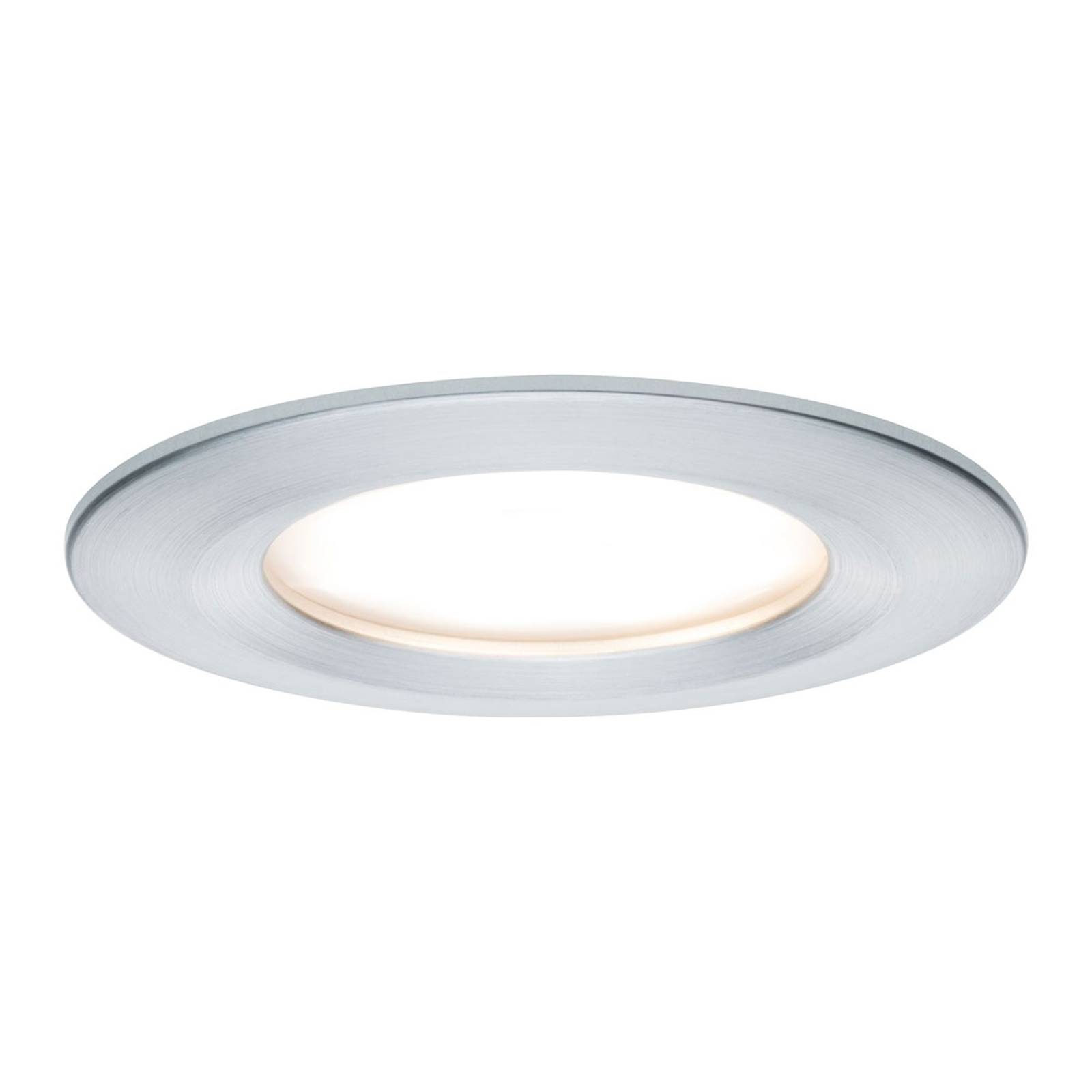 Paulmann 3-pack LED-spotlight Slim Coin, aluminium