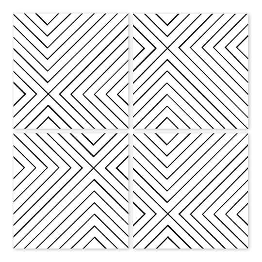 Boubouki - Kakeldekor Labyrint 15x15 cm 4-pack Transparent