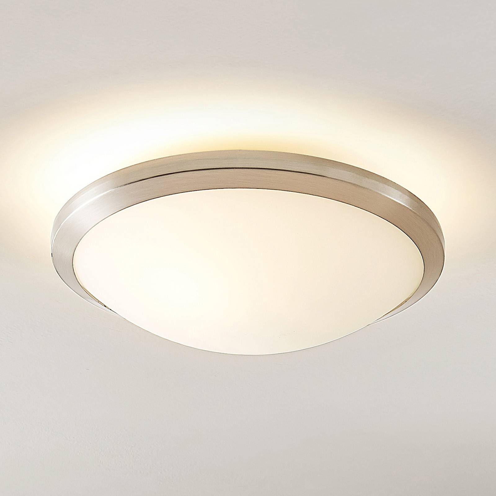 Lindby Ummi taklampa, nickel satin