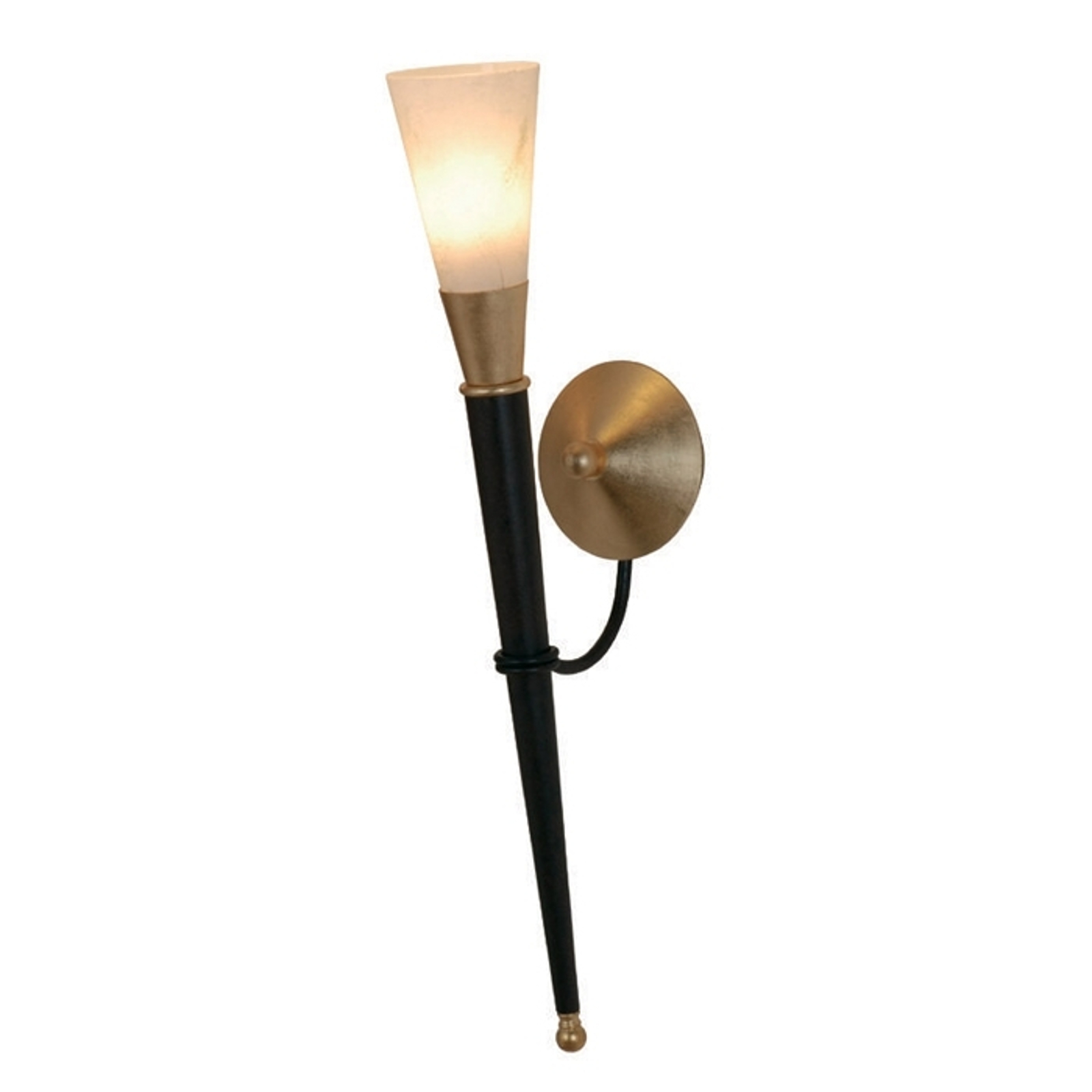 STELLA väggfackla med dekoration i bladguld, 60 cm