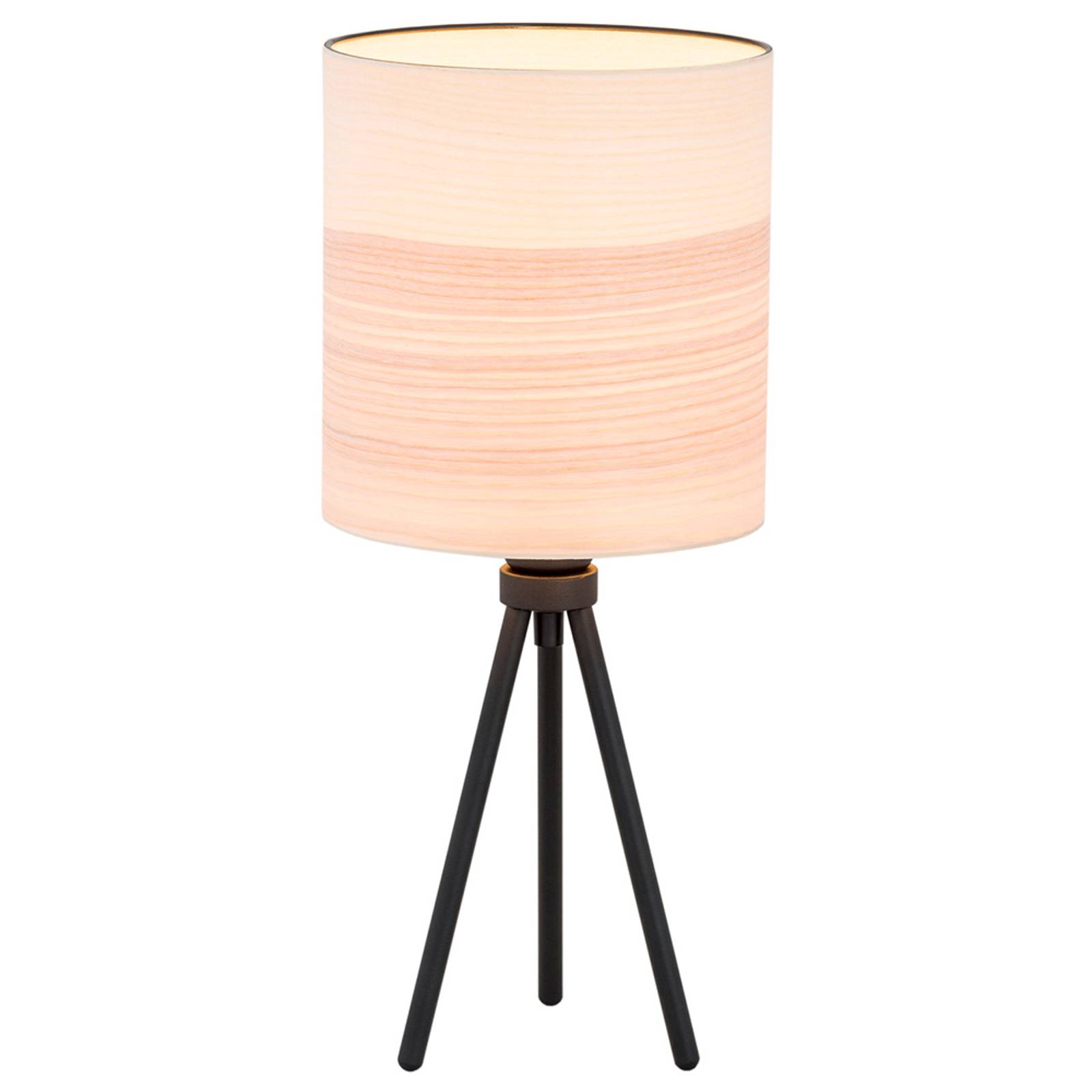 Bordslampa Harris, trebent, svart/ljust trä