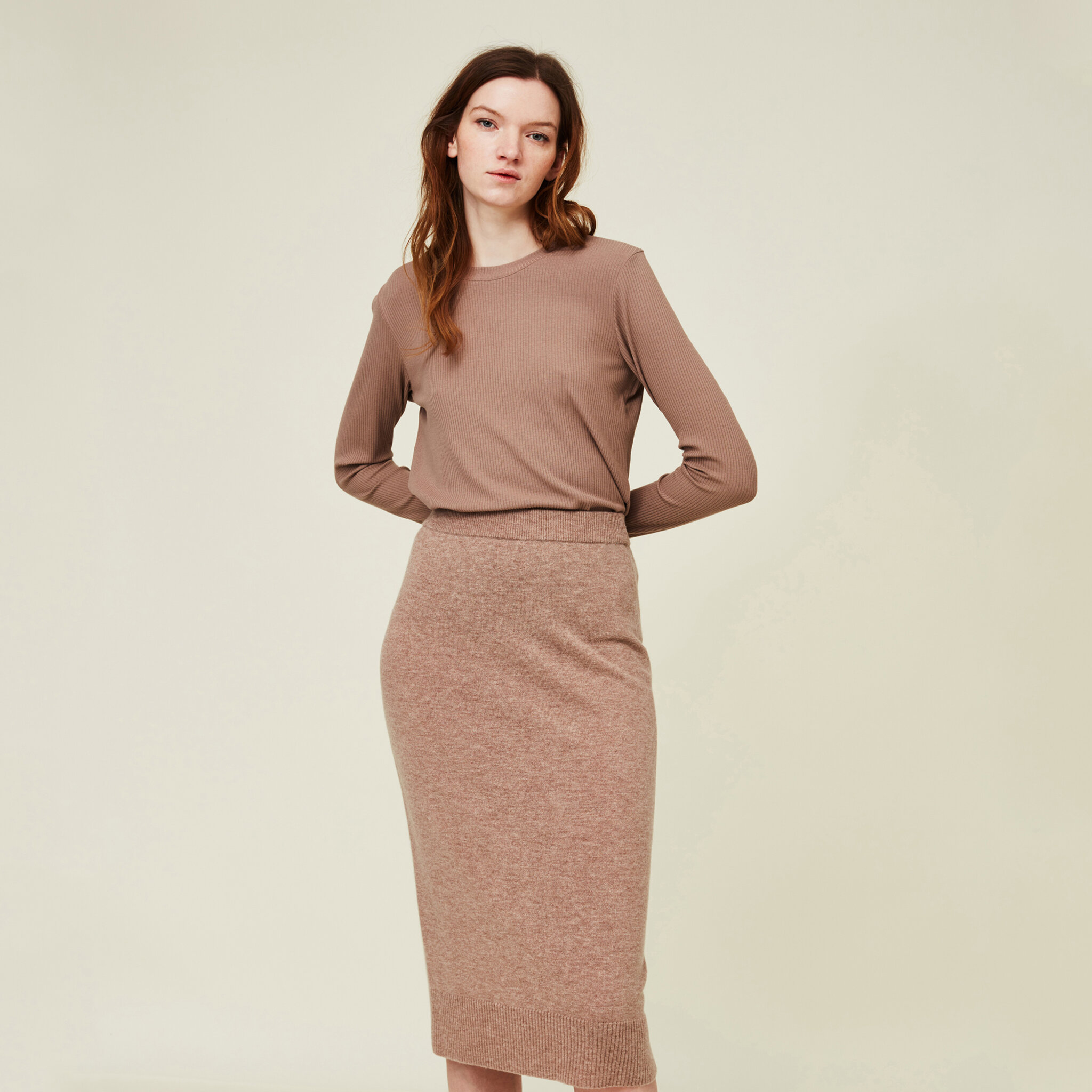 Agnes Cashmere Blend Knitted Skirt