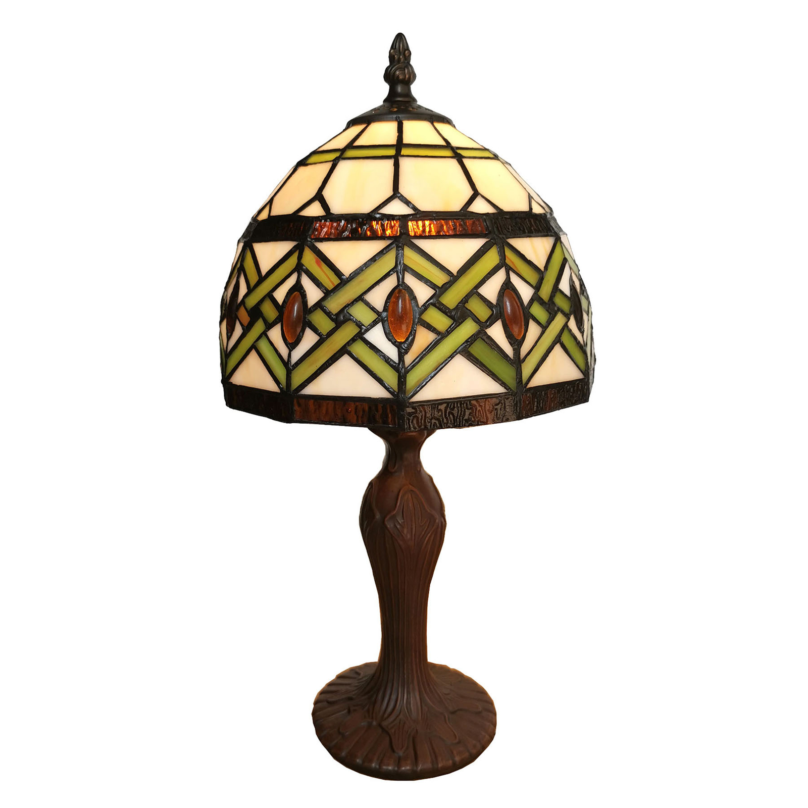 Bordslampa 6027 med glasskärm Tiffany-design